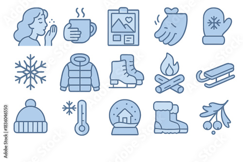 Enjoying winter activities with cozy drinks and ice skating fun in a snowy setting