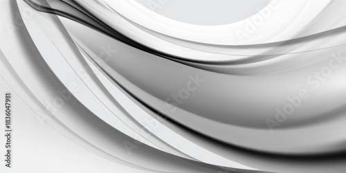 Luxury liquid silver texture with smooth flowing waves. Metallic gradient on wavy curve surface. Glossy reflective mercury or chrome material. Silver material