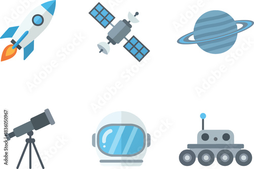 Space Exploration and Astronomy Science Icon Pack