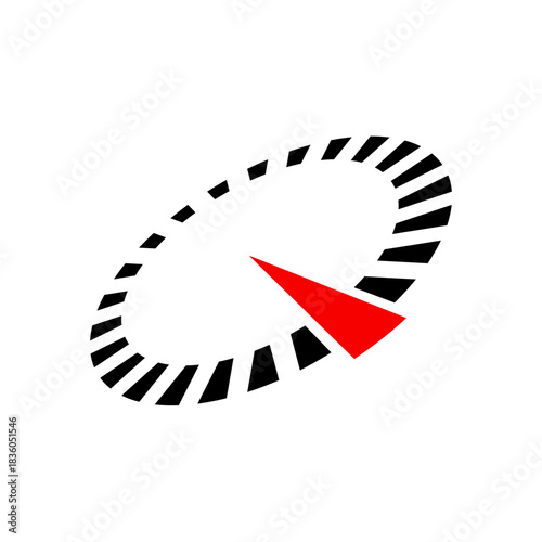 vector illustration of a clock icon, vector illustration of a clock, clock with arrow, speedy logo