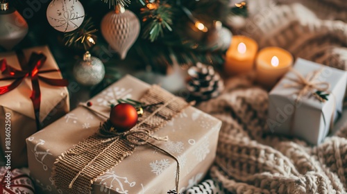 The gift of well-being and joy, beautifully presented in a cozy Christmas setting.