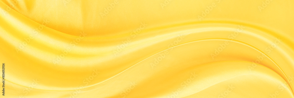 Obraz premium yellow gold satin texture that is white silver fabric luxurious shiny that is abstract silk cloth background with patterns soft waves blur beautiful.