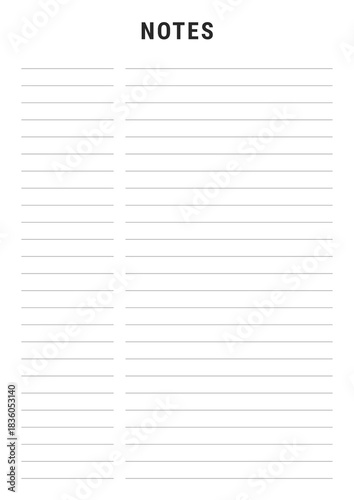 Simple Notes Template for Writing and Daily Documentation