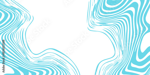 Abstract Optical Art Aqua Wave. Dynamic Fluid Pattern Background Design. Futuristic Technology Concept