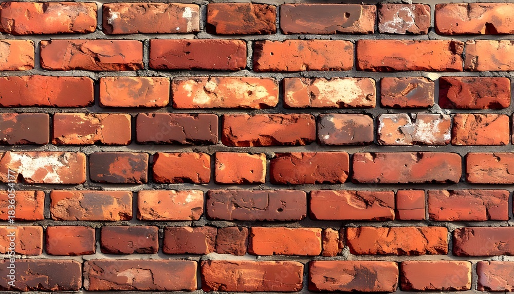 Obraz premium Weathered Red Brick Wall Texture