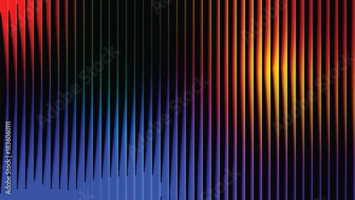 Vibrant vertical light bars spectrum abstract colorful pattern art
