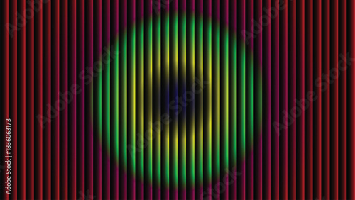 Vibrant vertical stripes with luminous central color transition