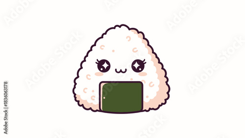 onigiri cartoon vector