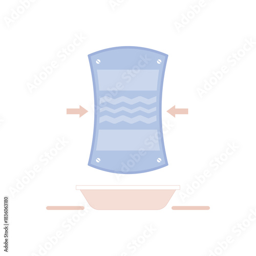 Colorful icon for frameless design