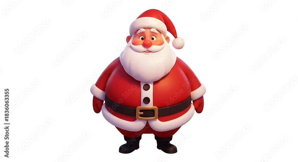 Obraz premium Jolly Santa Claus Character Illustration for Christmas and Holiday Celebrations.