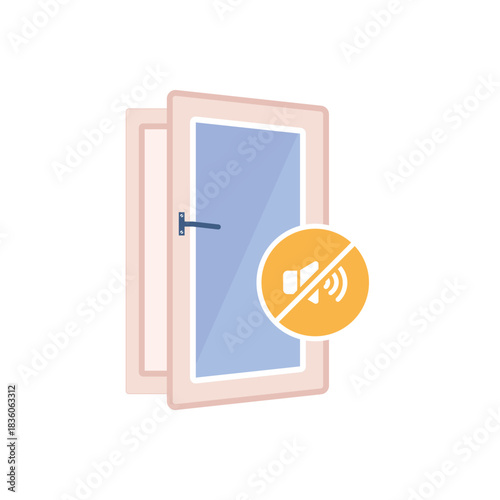 Colorful icon for noise reduction