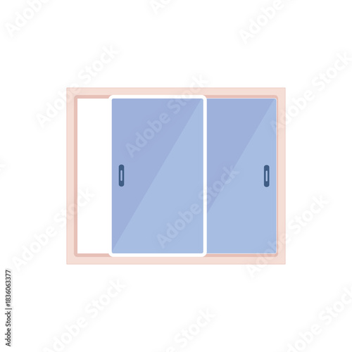 Colorful icon for sliding glass