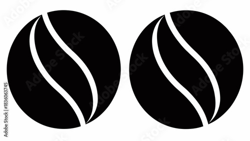 Sleek abstract circles with flowing lines create a modern, minimalist design perfect for branding, logos, and innovative tech concepts in monochrome