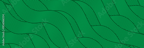 farm green banner, organic abstract background with fields. wavy green lines, natural organic products eps 10.