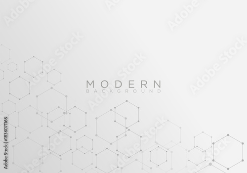 Modern Hexagonal Network Abstract Background