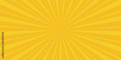 Bright orange pop art comic sunburst effect background with halftone. Cartoon abstract vector background. Suitable for templates, sales banners, events, ads, web, and pages