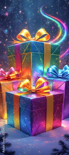 Modern Pastel Gift Box Packaging Template