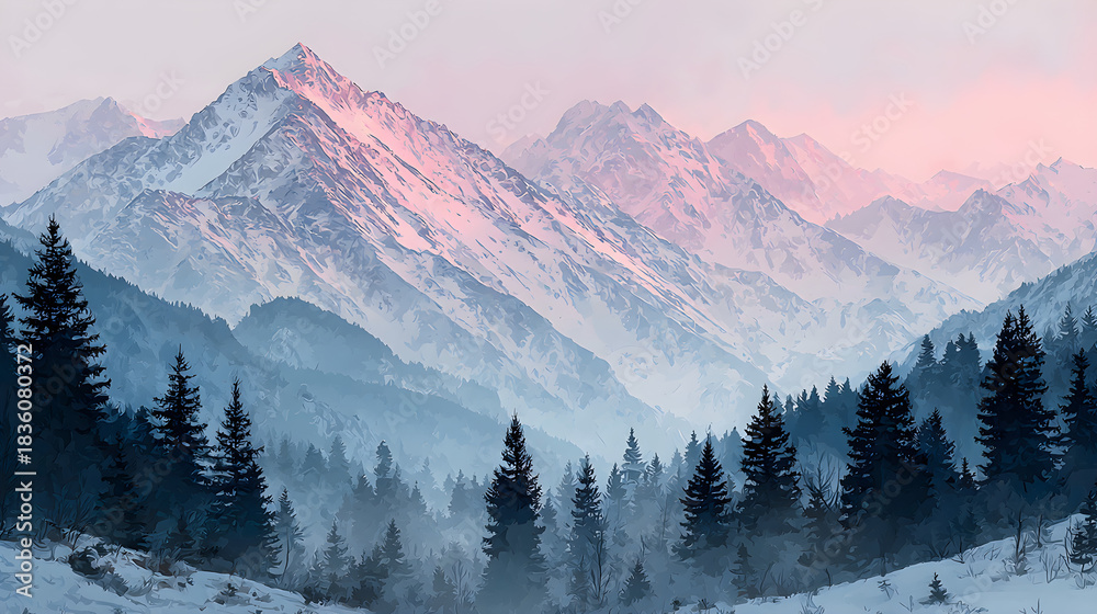 Obraz premium sunrise in the mountains