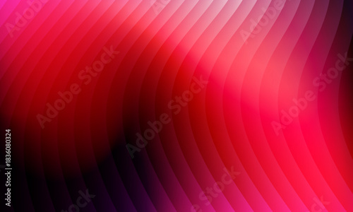 Neon ripple glass gradient in magenta, violet, ember orange on deep midnight. Sharp ribbed distortion, cinematic glow; futuristic texture background, vector illustration