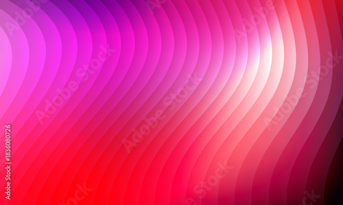 Neon ripple glass gradient in magenta, violet, ember orange on deep midnight. Sharp ribbed distortion, cinematic glow; futuristic texture background, vector illustration