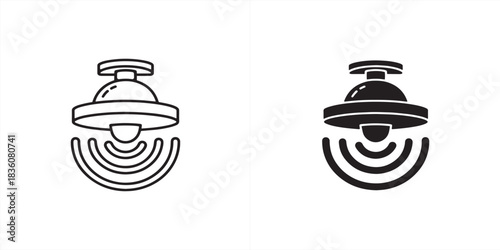 Sprinkler icon isolated on, fire fighting symbol vector