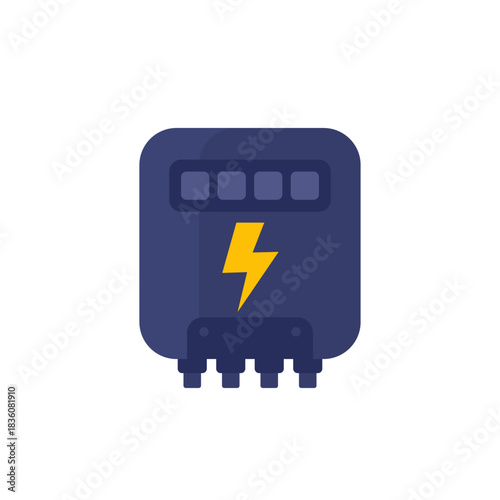 electric meter icon, flat design