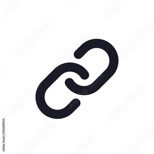 link icon on white, chain link pictogram