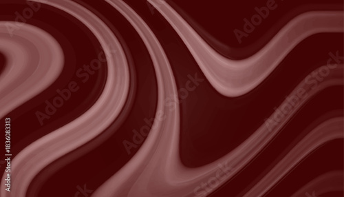 Smooth Flowing Abstract Wallpaper in deep red and subtle brown tones.