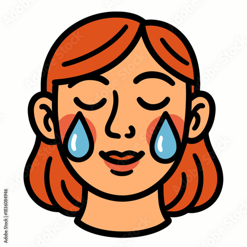 Moisturizing drops on cheeks