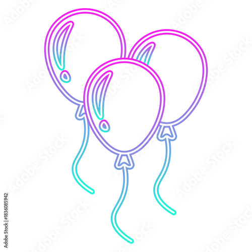 Neon Gradient Balloon
