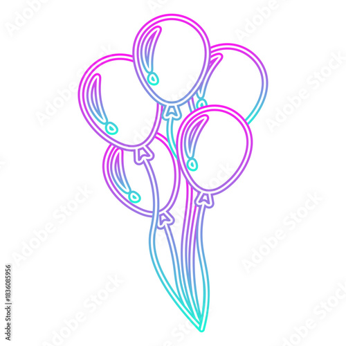 Neon Gradient Balloon