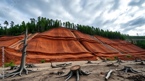 Unstable Hillside After Tree Loss