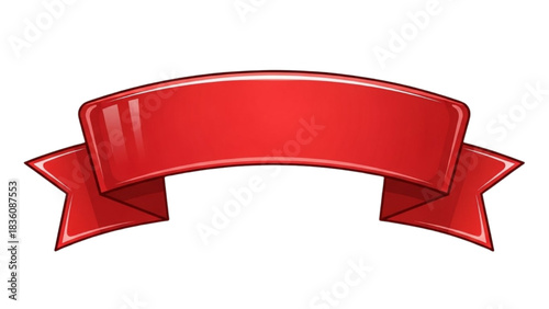 Red Ribbon Banner Design A Versatile Graphic Element for Announcements and Promotions