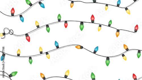 Festive String Lights Background for Holidays and Celebrations
