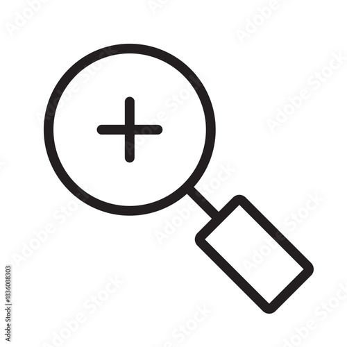 Zoom In dynamic icon set for interface navigation, detail focus, and interactive design elements