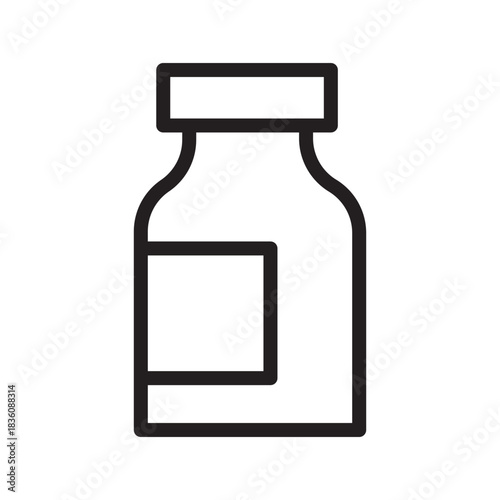 Bottle sleek icon collection for beverage, packaging, liquid storage, and product design