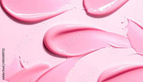艶やかなピンククリームが立体的に盛り上がる甘く華やかな壁紙背景
