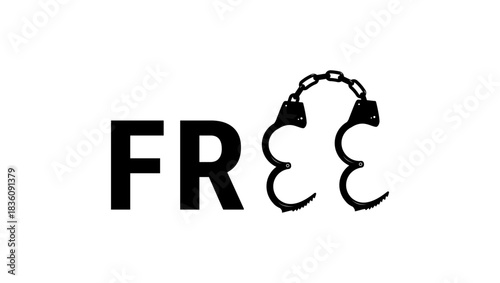 Free inscription, black isolated silhouette