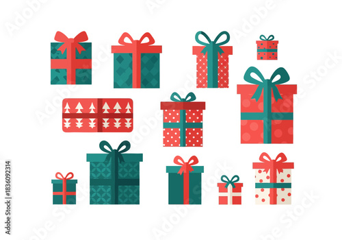 Art of Gifting Charming Natal December Presents Collection with Bows, Perfect for Festive Celebrations and Holiday Gift-Giving