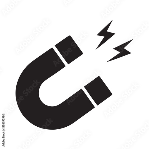  Magnet icon electromagnetic icon vector silhouette