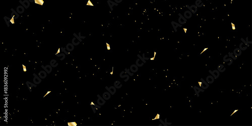 Scattered light streaks and squares on a dark background creating an abstract visual pattern design.	