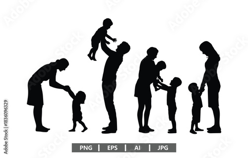 Silhouette family moments show love, growth and connection for generations