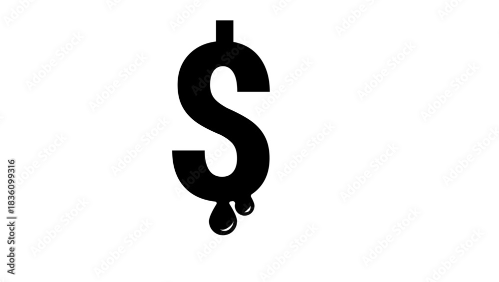 Fototapeta premium Bargain symbol black isolated silhouette