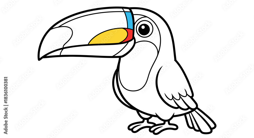 Obraz premium Colorful Toucan Bird Illustration