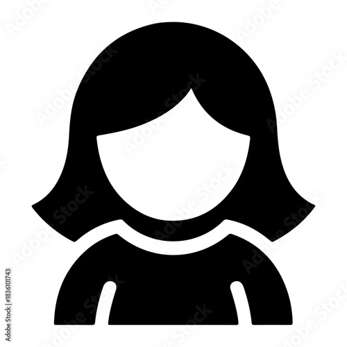 Abstract black graphic design with feminine elements and flowing lines