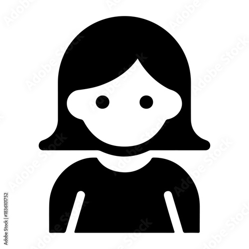 Modern black and white illustration of diverse young women