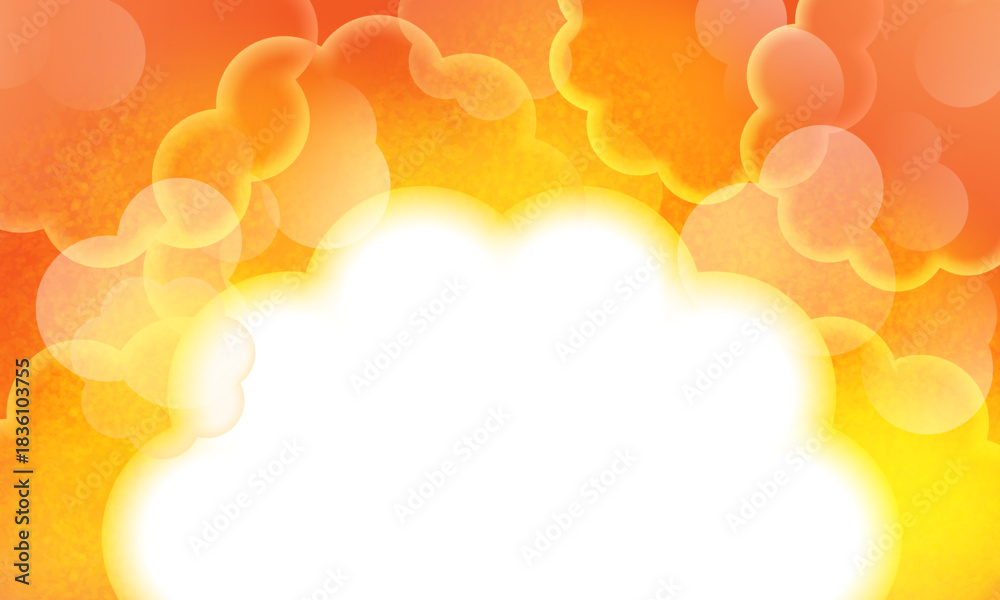 Fototapeta premium 熱々なイメージの背景フレーム