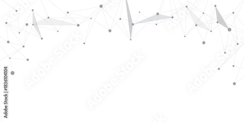 Abstract molecular structure or internet network connection design. Minimalist plexus for science and technology background. Vector