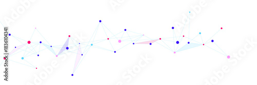 Abstract molecule structure with connecting dots and lines. Big data visualization. Plexus design for medical, science and technology background. Vector