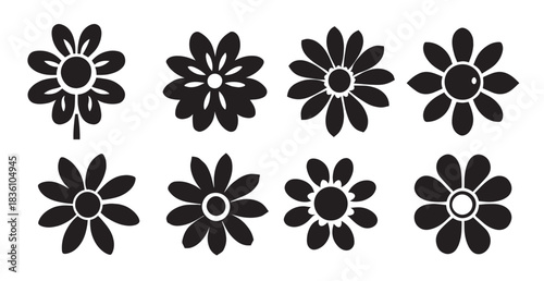 flower design vector illustration a set of group
